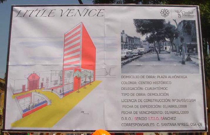 Project 3: Little Venice The Plaza Alhóndiga is characterized by a filled up water channel and lined by retail businesses that sell tools and clothes.