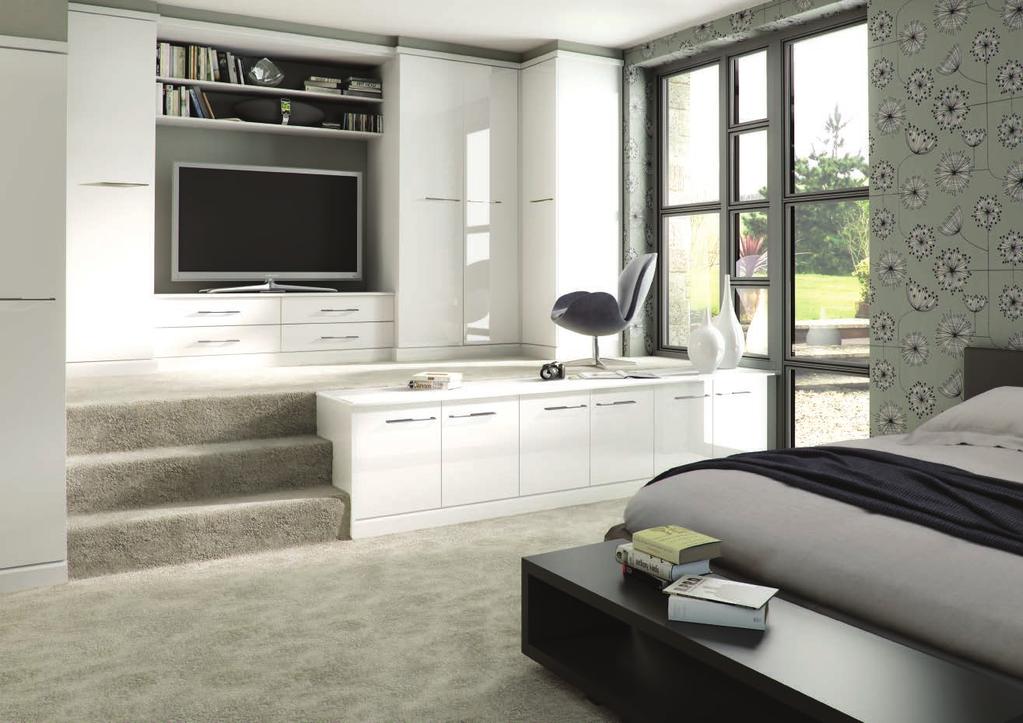 Gloss White Clean and clear cut lines designed for modern living with freshness.