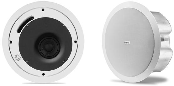 Speakers Full-range Ceiling Speakers with 4" Low Profile Back Can and Transformer n 3" (7.6 cm) full-range driver with a tuned port n 4" (1.