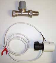 (Thermostatic Mixing Valve) is a 3-way brass valve which regulates the temperature in the radiant system.