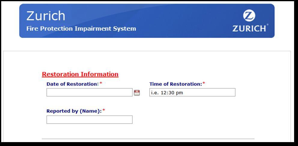 Step 7: Confirmation of the impairment will be sent to your email address (and the additional contact).