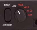 Volume control for PA volume or PA and siren volume depending on model selected Designed for combined dash mount or