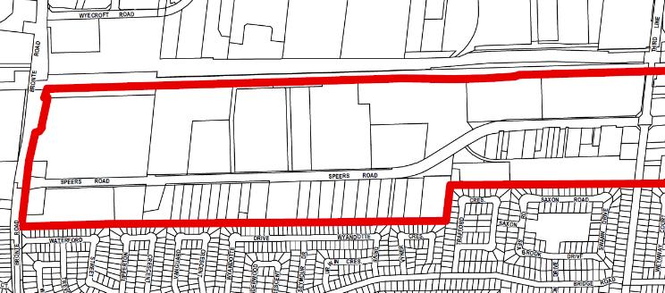 Speers Road Corridor Context Analysis Property Parcels Bronte Road Third Line Third Line