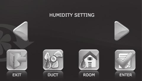 To return to the Engineering menu without saving changes press 14. Humidity Setting.