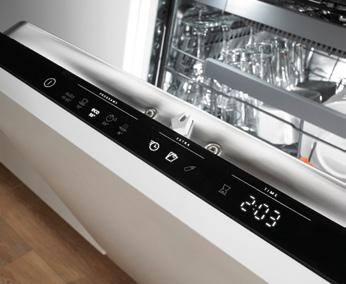 While all models excel with the white LED display, some of the more advanced models are also enriched with touch control. Just one touch is enough to start the dishwashing process.