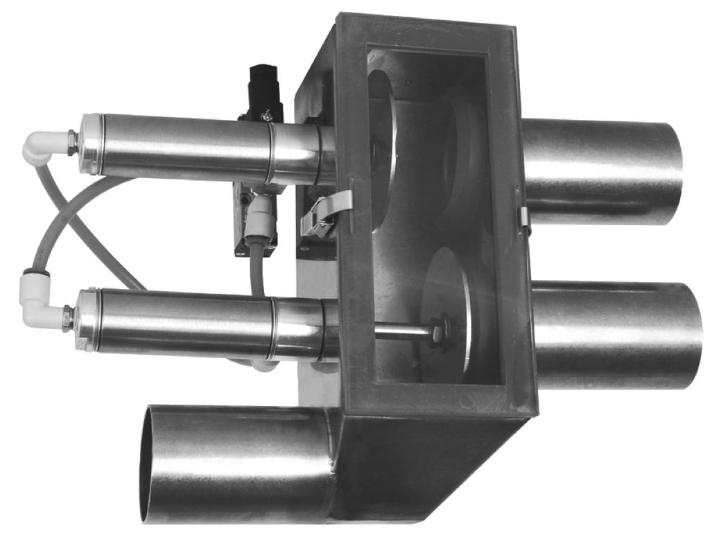 USE OF PROPORTIONING VALVES: Proportioning valves are a convenient method for introducing regrind into the process while vacuum loading of virgin material.