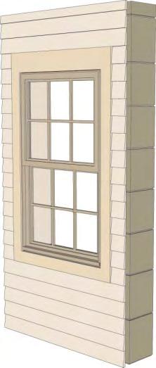 Installing window in Durisol wall with fibercement siding Step 13 Install fibercement