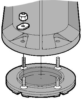 NOTE: If old floor flange cannot be used and cannot be removed, please use a Dometic Universal Mounting Kit, available from your Dometic dealer. 2.