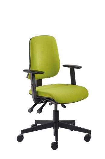 look and feel through the workplace. With additional pump up lumbar and seat slide options Tally helps the user to sit better, improving the posture and productivity of the user.