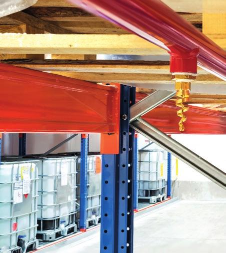 Case Study Vosschemie Rosenbauer Customized extinguishing system for special requirements In the warehouse hall of VOSSCHEMIE, top extinguishing performance with fast fire detection is the most