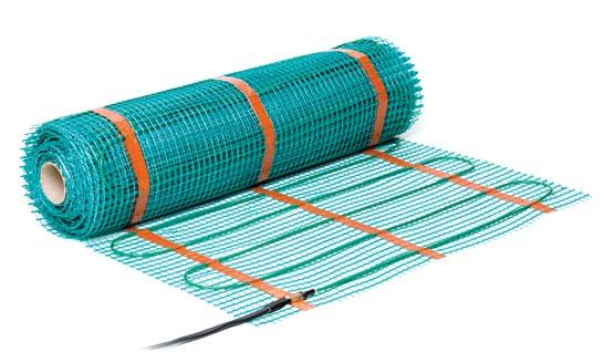 MAT Comfort that s quick to install Integrated into the Green Cable Mat, the 3W heating cable consists of two twisted and paired heating elements, covered in