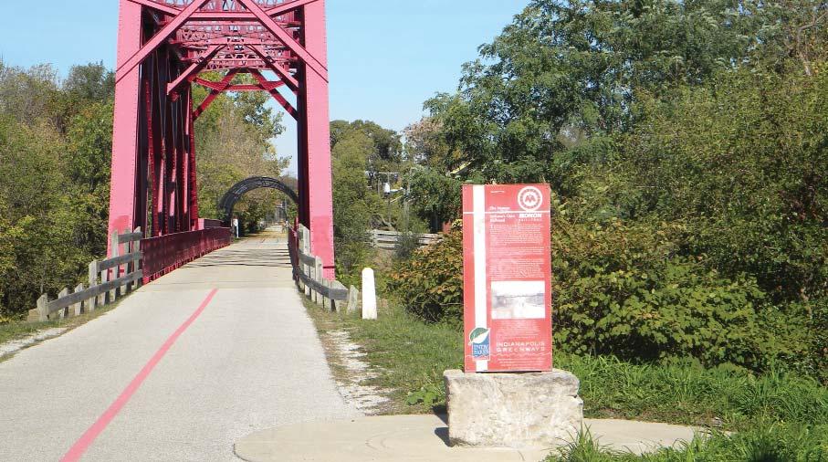 Monon Trail at Fall Creek. CHAPTER 4 design standards T he Indianapolis Greenways system has a distinct character that has evolved over the years as the system has developed.