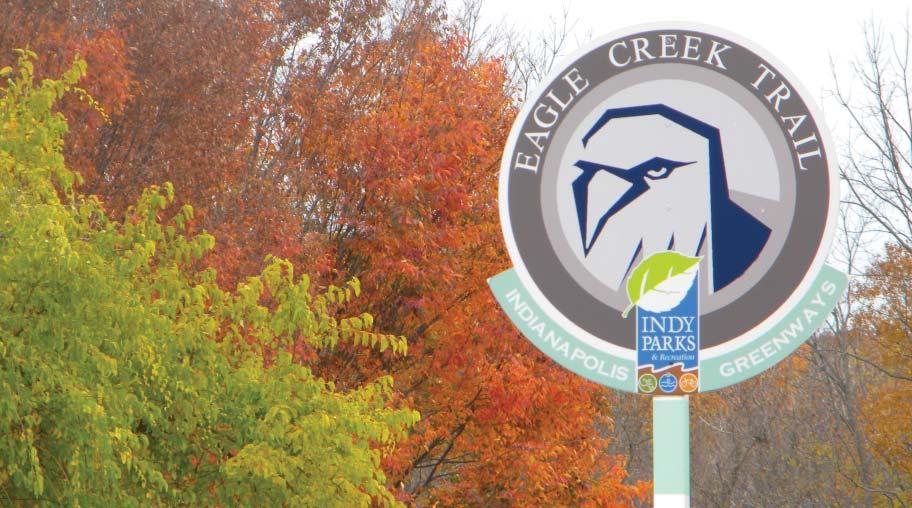 Eagle Creek Greenway signage. 4. signage standards F or the last two years, Indy Parks has worked with RLR Associates to develop a new sign package for the Pleasant Run Greenway.