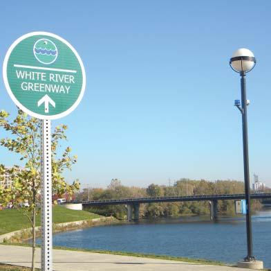 with the waterways and their connections with Indy Greenways. White River Greenway. INDIANAPOLIS BLUEWAYS So what exactly is a blueway?