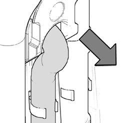 . Close the tap's output flow, and shift the knob () on the left hand side of the steering column (Fig.) downward.. Open the machine's left lateral hatch () (Fig.). 5.
