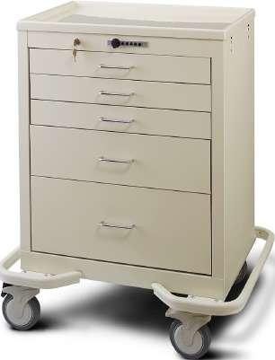 PAGE 10 Standard Cart METM4200-TP 6 Drawer Electronic Lock with key override Mobile Workstation Beige frame/taupe drawer