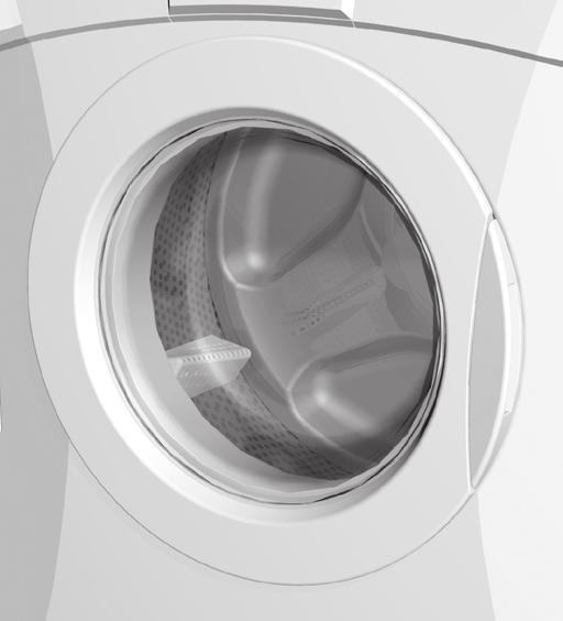 - Open the door of the machine. Door is opened by pulling the handle (lever) on the right hand side of the door towards you. - Sort the laundry by the type of fabric.