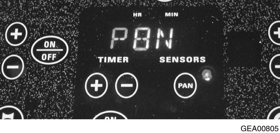 The control will then beep twice every 5 seconds until the timer is turned OFF. Pan Detection Note: For this feature to function properly, the metallic pan must be at least 4 in.