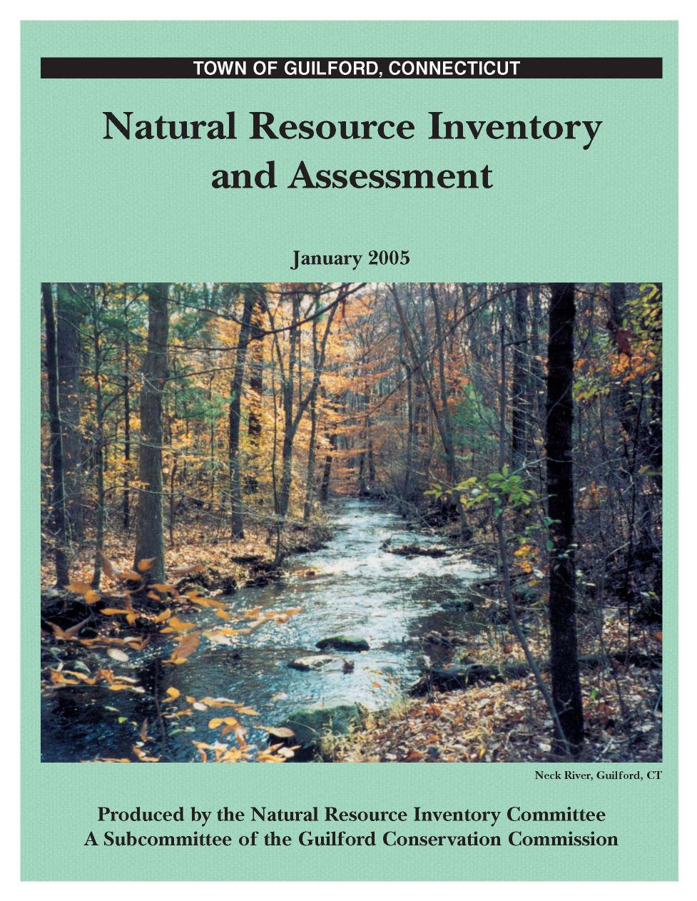 Produced by the Natural Resource Inventory Committee, the Natural Resources Inventory and Assessment establishes an information baseline toward enhancing the Town's ability to formulate sound land