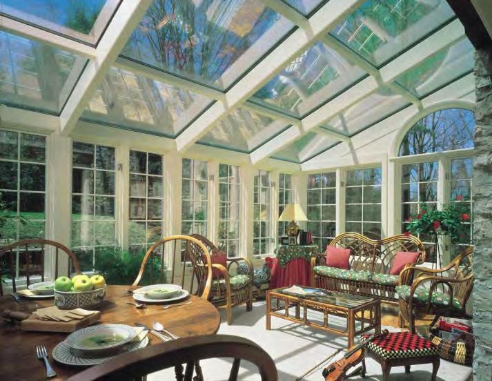 Dual-Purpose Air Conditioner 6 Figure 3: Straight eave glass sunroom [10] Because sunrooms are designed to make maximum use of sunlight, they tend to become exceptionally warm during the summer