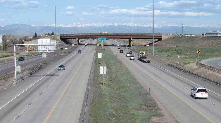 The north-south visual characteristics are seen by those who cross over or under the highway; live near I-70 and view the highway from their property or neighborhood; and those who work at, own, or