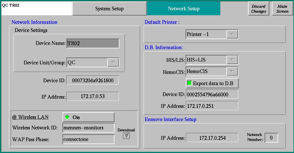 Menntor X7 Service Manual Network Setup The Network Setup panel is used to name a device and to name and define which unit each device is associated with.