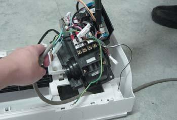 (including Power Cord) 3) Detach the outdoor unit connection wire from the