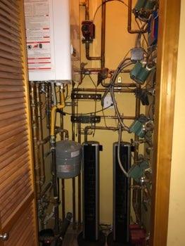 Heater Location Tankless water heater and manifolds are located in