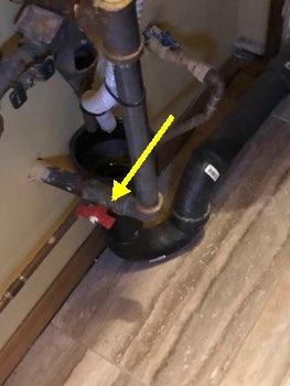 Could not locate main water shutoff, recommend consulting with owner.