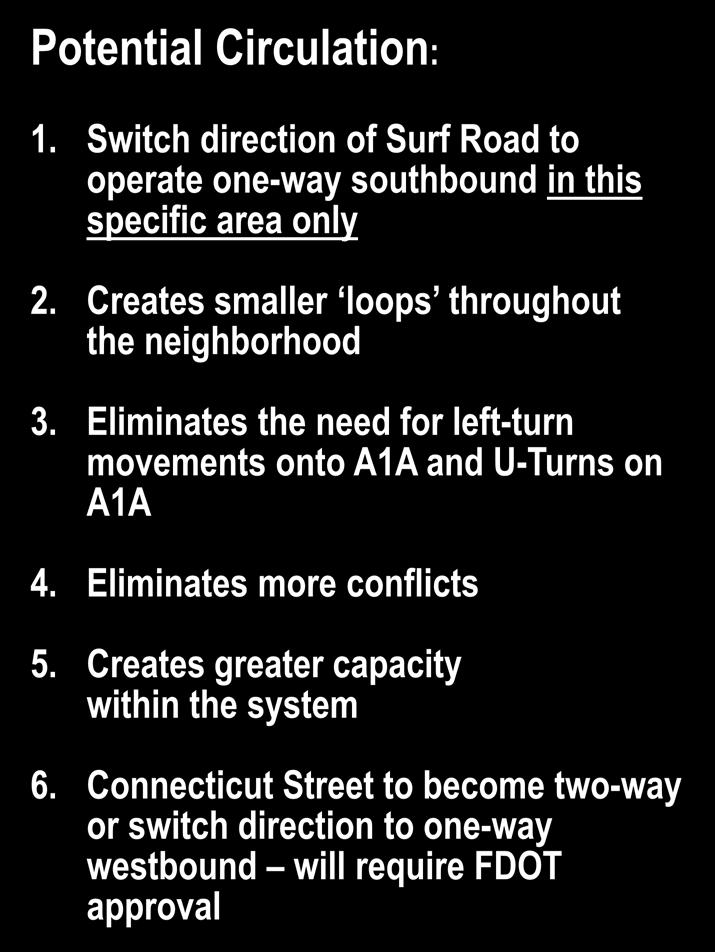 Creates smaller loops throughout the neighborhood Might require a signal at Carolina street 3.