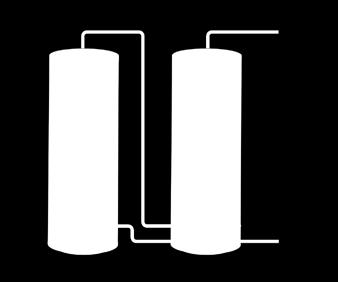 Using Joule yclone units in Series A popular option is, instead of having one large cylinder, to have two small cylinders installed, as a possible