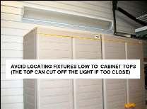 and 2) adjacent and above rolled up garage doors when the light would be blocked by the open garage door.