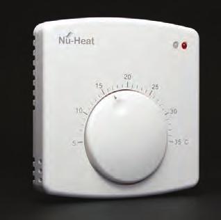 ROOM THERMOSTAT CONTROL OPTIONS WITH LoPro Max SYSTEMS LoPro Max The room thermostat options supplied by Nu-Heat include wireless