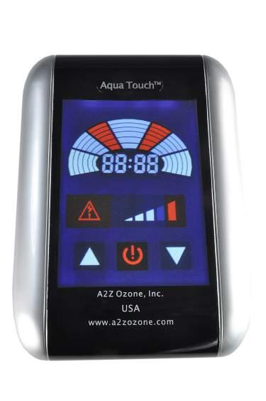 AQUA TOUCH The Aqua Touch is a sleek, modern touch screen generator designed to plumb into your kitchen nozzle or sink to instantly mix ozone into your tap water.