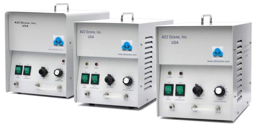 MP SERIES The MP series feature 1g, 3g, 5g and 8 g ozone output/hr models. These models are equipped to ozonate air, water or oil.