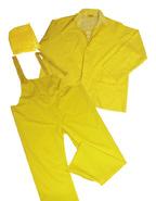 RAIN COAT WITH HOOD Length Thickness Snap Removable Hood 1070612 2-Large 49" 35 mil Yellow Thickness RAIN SUITS Pants Jacket Removable Hood 1070344 Small 35 mil Yellow 1070345 Medium 35 mil Yellow