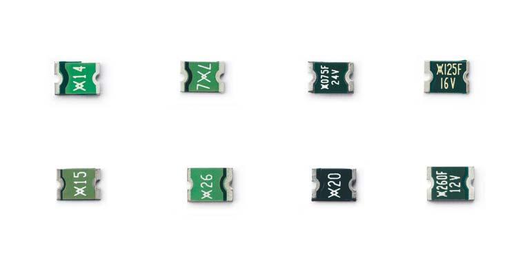 Raychem Circuit Protection Products Surface-Mount Devices minismdc Surface-Mount Devices minismdc Broadest range of resettable devices available in the industry Current ratings from 0.14 A to 2.