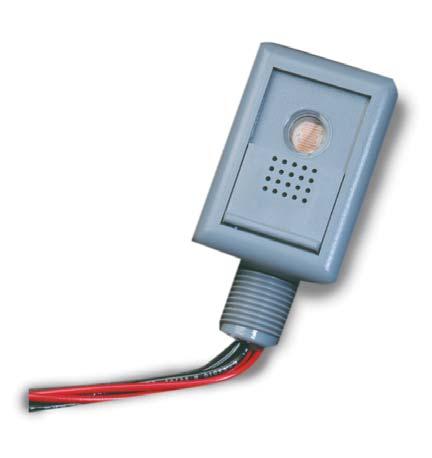EM Photocell Low voltage photocell automatically turns lighting on and off Product Overview Ordering Information Mounts on building exterior or roof aintight gray plastic enclosure The EM is a low