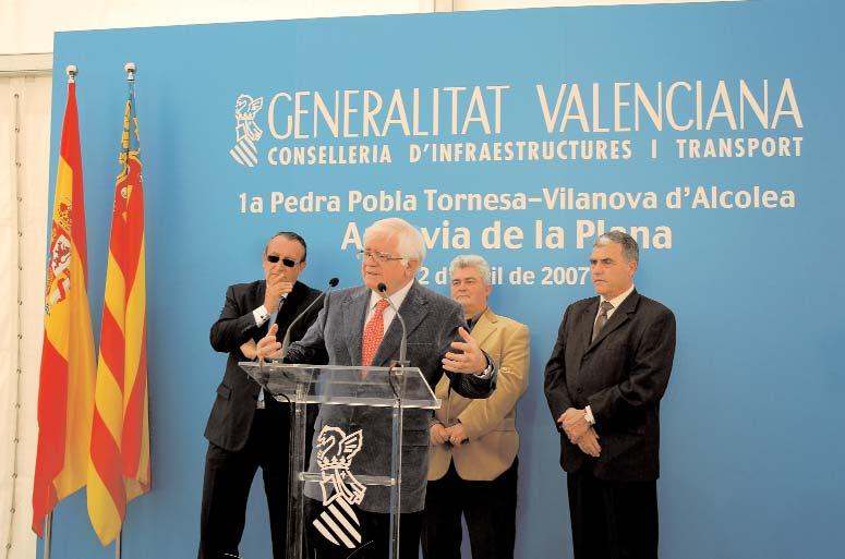 First stone laid at the A-7 road between La Pobla and Vilanova in Castellón FCC builds a section of the La Plana Highway linking La Pobla Tornesa and the intersection with the CV-151 road to Benlloch.