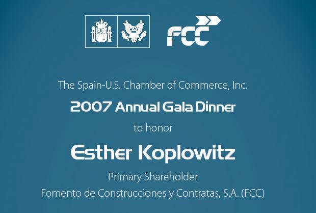 The award was presented at a Gala Dinner at New York's Waldorf Astoria hotel attended by over 700 guests, including leading figures in politics, banking, business and the arts from the U.S. and Spain.