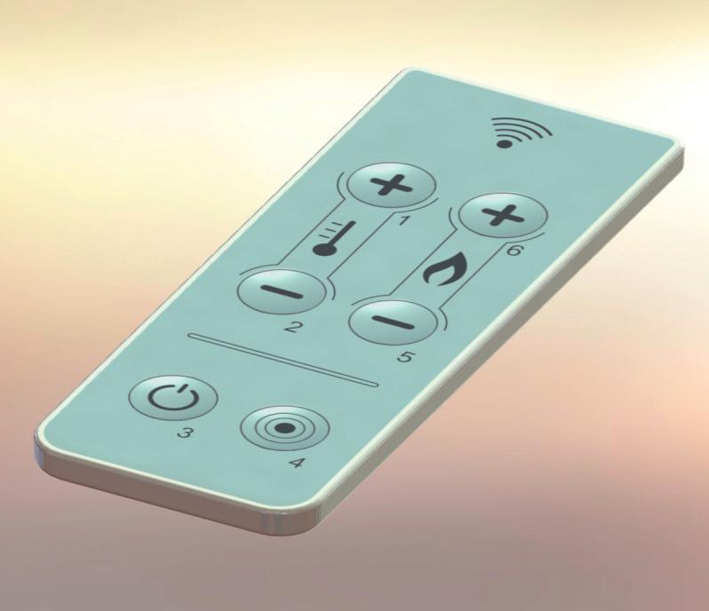 Remote control The remote control (Fig. 3) is used to adjust water temperature, power and heat stove ignition/ extinction.