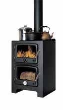 Firebox: 6mm steel construction Cook top Colour: metallic black paint Radiant Heater Emissions: 0.95g/kg Efficiency: 73% Max.