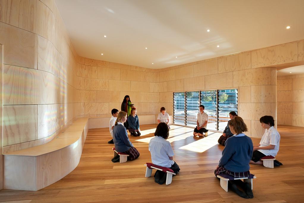 A Purposeful Building Physical Environment Narrative The design solution is a purposeful building that creates a calm space for meditation and plays a role in the schools environmental, indigenous