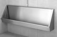 STAINLESS STEEL URINALS All urinals are supplied as standard with: Integral return ends for either wall or free standing installations.