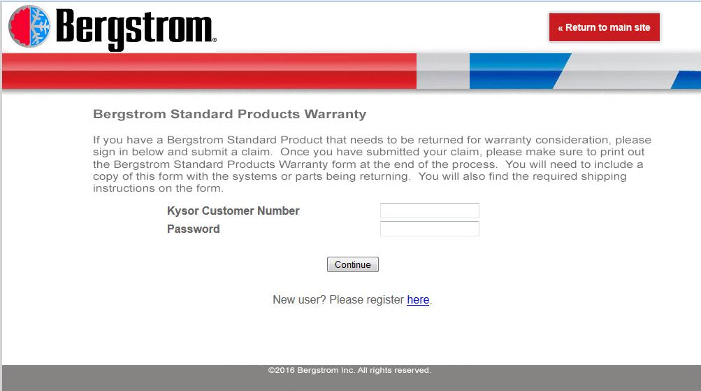Bergstrom Standard Products Customer Service toll free: 800.499.