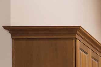 Crown Molding Crown molding can be used to make your cabinets match the style of your home. Cabinets may be left without crown for a clean, simplistic look.