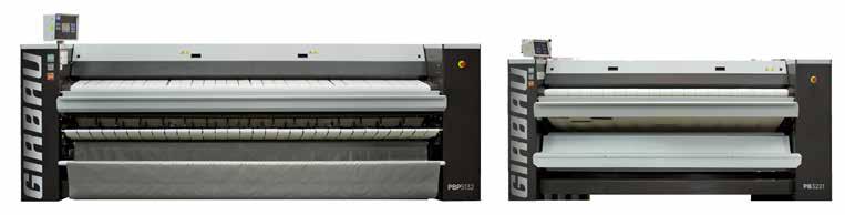 PRODUCTIVITY The efficiency of the PB ironers makes it possible to process garments directly from HS Series high speed washing machines, while guiding the operator during the ironing process.
