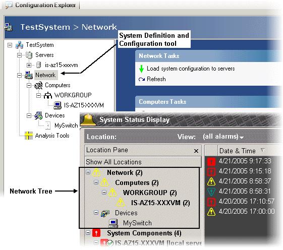 System Status Network tree About System Event Server and System Performance Server The System Event Server (SES) is an Experion system component that issues Windows events as OPC alarms or events to