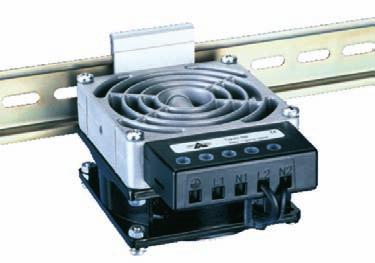 heater prevents formation of condensation and provides an evenly distributed interior air temperature in enclosures.