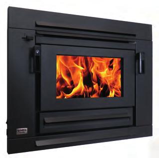 Shown above with ZC fascia fitted Standard Colour HTP Black a High Temp Paint finish Xander The XANDER Insert Wood Burner suits both modern new builds and retrofitting into existing homes.